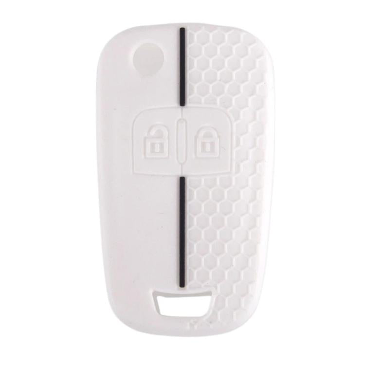 Folding Two-Button Honeycomb Texture Full-Coverage Key Cover for Opel Meriva