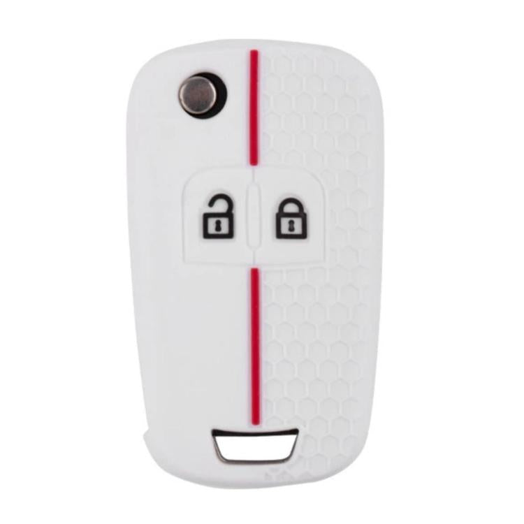 Folding Two-Button Honeycomb Texture Full-Coverage Key Cover for Opel Meriva