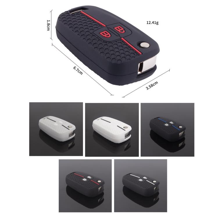 Folding Two-Button Honeycomb Texture Full-Coverage Key Cover for Opel Meriva