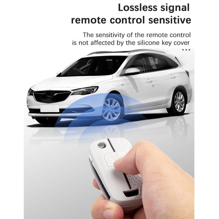 Folding Two-Button Honeycomb Texture Full-Coverage Key Cover for Opel Meriva