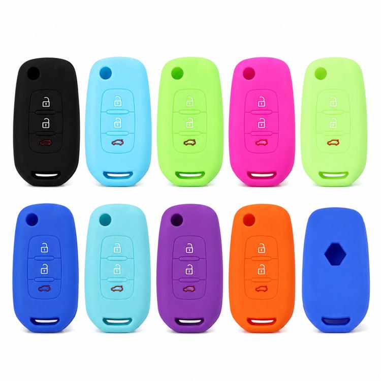 Folding 3-Button Silicone Key Cover For Renault Koleos / Espace / Kadjar