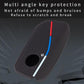Black silicone car key cover, honeycomb texture with blue and red vertical stripe