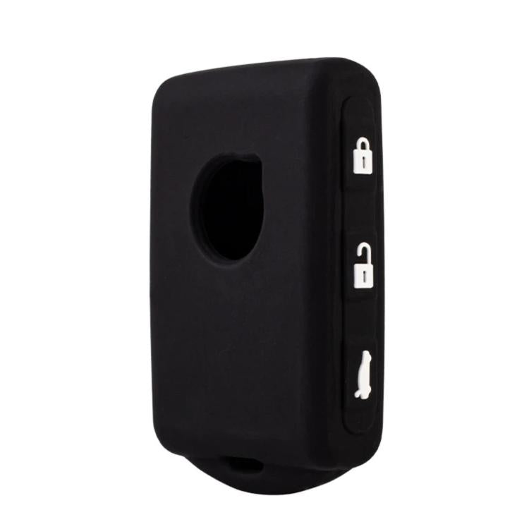 Silicone key fob cover, black color with key ring hole and button cutouts