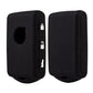 Silicone key fob cover set, black color with key ring hole and button cutouts