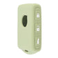 Silicone key fob cover, khaki green color with key ring hole and lock button cutouts