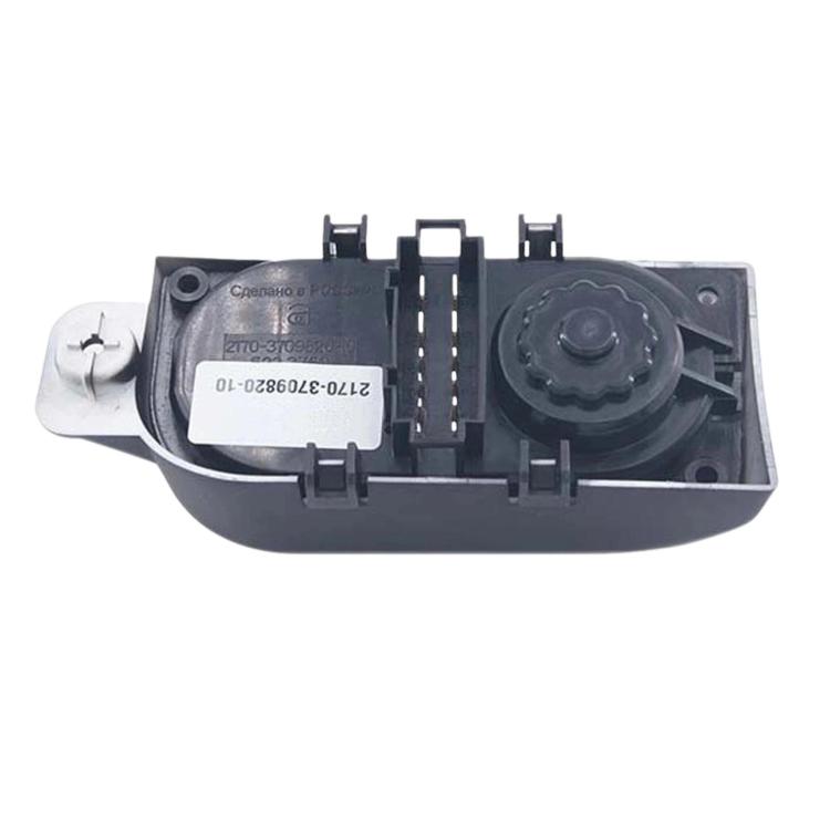 Headlight height adjustment switch with open internal parts and mounting bracket