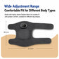 Gray cordless heated knee massager strap with round control button on front