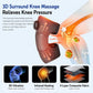 Gray cordless heated knee massager wrap with controller and open front design