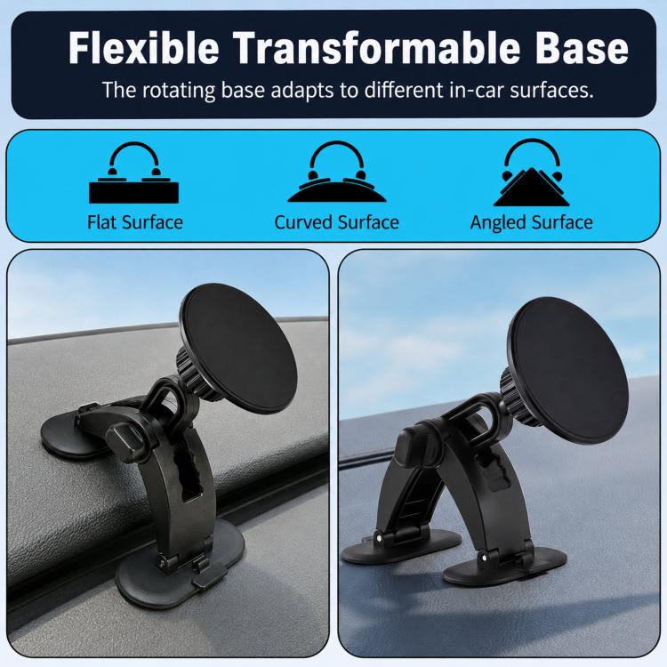 Car Center Console Navigation Fixed Adhesive Base Bracket, Magnetic