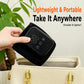 Black heated wrist massager with control panel and button display on strap