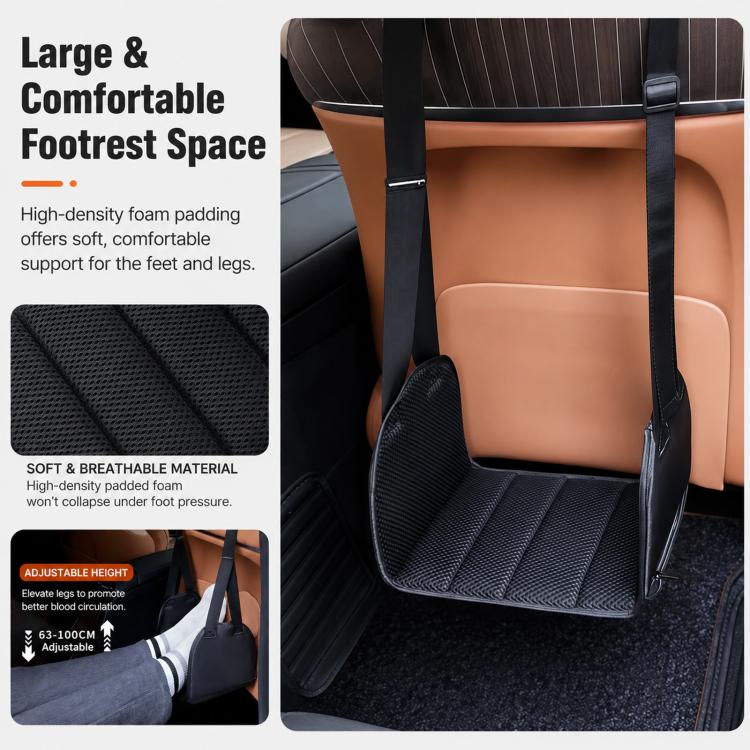 In Car Resting Rear Seat Footrest Hammock