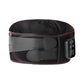 Black heated waist belt massager with dual oval pads and right-side control unit