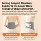 Gray lumbar support heated waist belt with front fastening straps