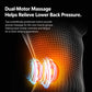 Glowing heating pads for lower back on a massage belt massager