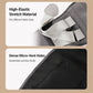 Gray heated waist belt with adjustable elastic straps and oval massage pads