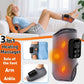 Heated ankle brace on foot with side controller and visible heat rings