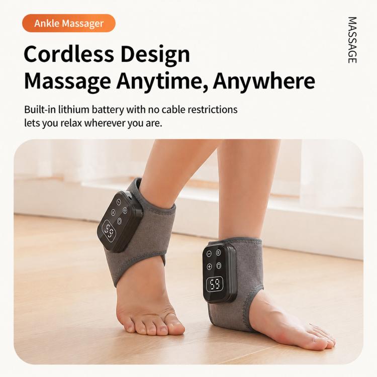Ankle Heating Pad With Vibration Massager 6 Heat Levels 5 Modes Cordless Brace