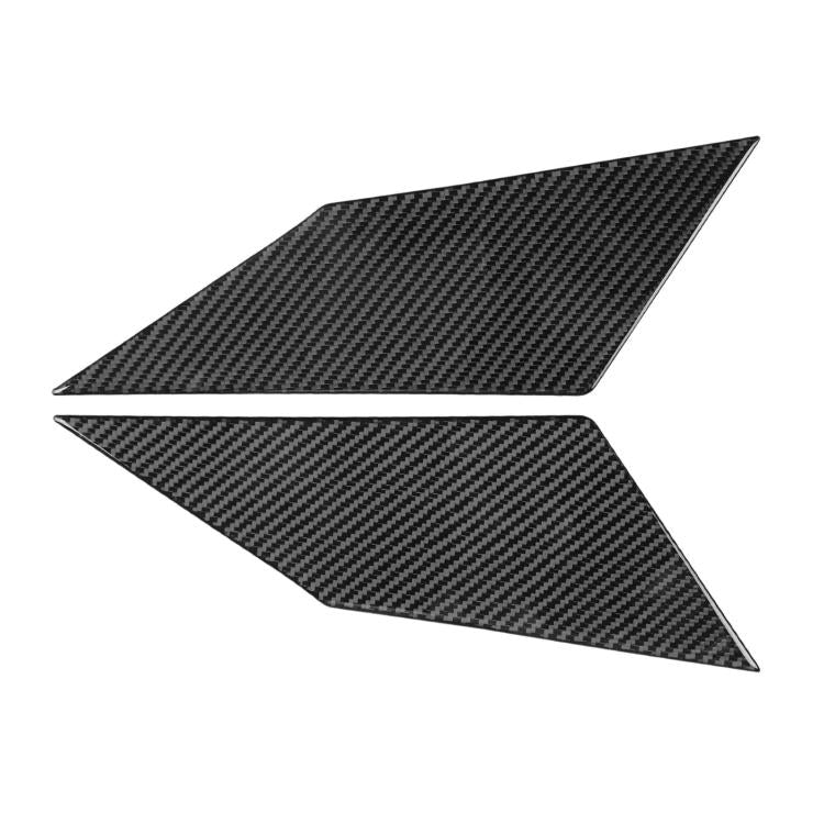 Carbon fiber arrow-shaped center console decorative stickers, two-piece set