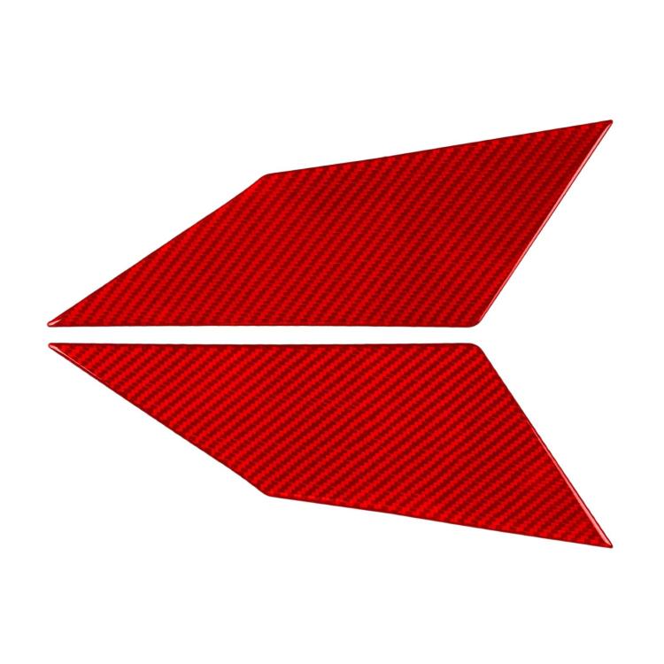 Red arrow-shaped center console decorative stickers, two-piece set