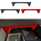 Front cup holder decorative sticker installed: red center with carbon fiber trim