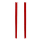 Red center console decorative trim strips, both-side pair