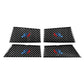 BMW door storage slot decorative sticker set: four carbon-fiber pieces with blue/red emblem