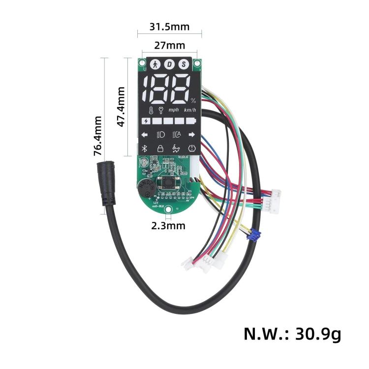 Electric scooter Bluetooth dashboard controller board with LED speed display panel