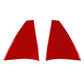 Red A-pillar decorative sticker set, two triangular pieces with carbon texture