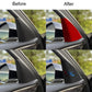 Red and carbon fiber A-pillar decorative stickers applied to car interior trim