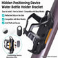 Black bike water bottle cage with hidden tracker slot, anti-theft screws, and side reflective strip