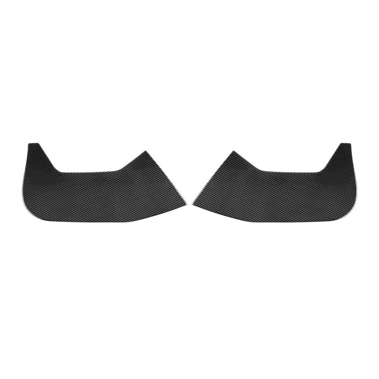 Rear door anti-kick sticker set, carbon-fiber style black pair