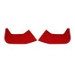 Rear door anti-kick sticker set, red pair with curved protective shape