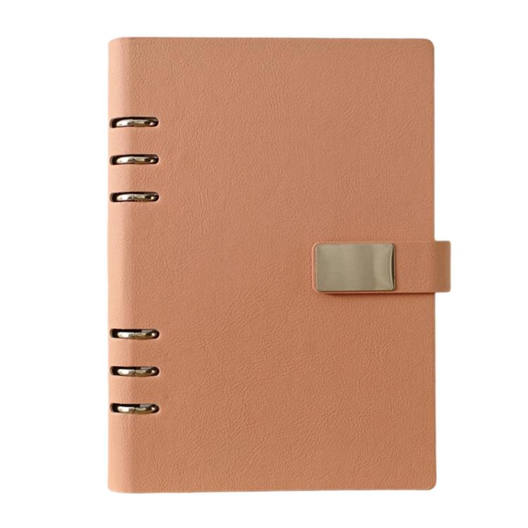 A5 6-Hole Hollow Notebook Loose-Leaf Journal Business Portable Magnetic Buckle Notebook