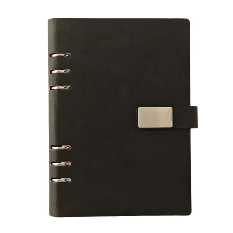 A5 6-Hole Hollow Notebook Loose-Leaf Journal Business Portable Magnetic Buckle Notebook