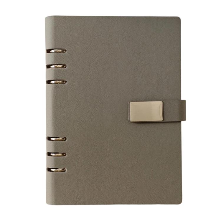 A5 6-Hole Hollow Notebook Loose-Leaf Journal Business Portable Magnetic Buckle Notebook