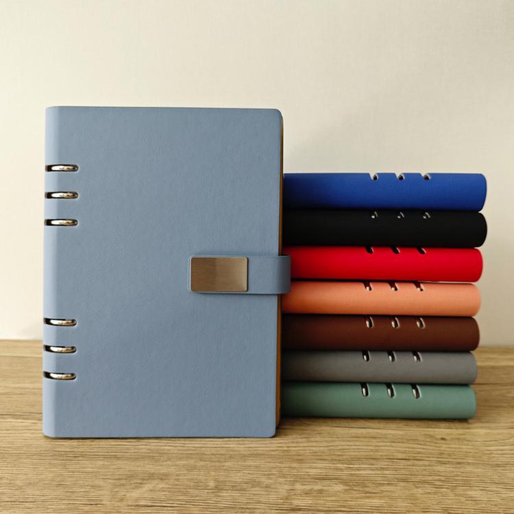 A5 6-Hole Hollow Notebook Loose-Leaf Journal Business Portable Magnetic Buckle Notebook