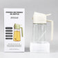 Clear white sprayer oil bottle with handle and clear glass body for cooking oil mist