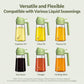 Clear glass oil mister bottles with light green pump and spray handle