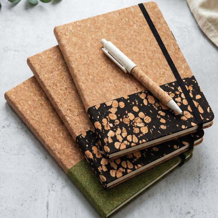 A5 Eco?Friendly Notebook Set With Pen Wood Grain Spliced Journal Business Notepad, Coffee Grounds Patchwork, Tea Leaf Scrap Patchwork, Coffee Grounds Pieced-Together, Black Tea Residue, Sapwood Pattern