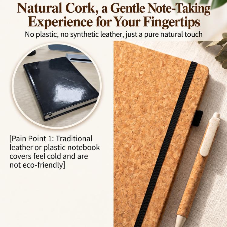 A5 Eco?Friendly Notebook Set With Pen Wood Grain Spliced Journal Business Notepad, Coffee Grounds Patchwork, Tea Leaf Scrap Patchwork, Coffee Grounds Pieced-Together, Black Tea Residue, Sapwood Pattern