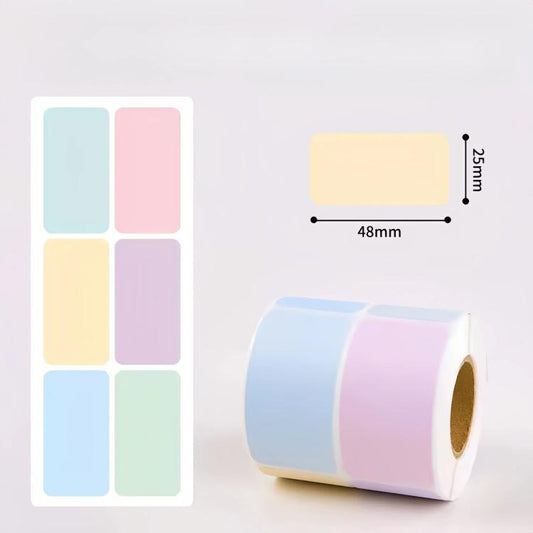 Coding Label Sticker Writable Waterproof Rectangle Sticky Labels, 500 Labels/Roll Colorful, 500 Labels/Roll Light Color, 400 Labels/Roll Large, 800 Labels/Roll Macaron