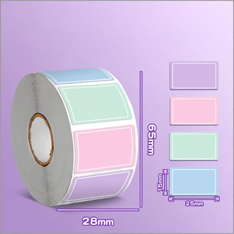 Coding Label Sticker Writable Waterproof Rectangle Sticky Labels, 500 Labels/Roll Colorful, 500 Labels/Roll Light Color, 400 Labels/Roll Large, 800 Labels/Roll Macaron
