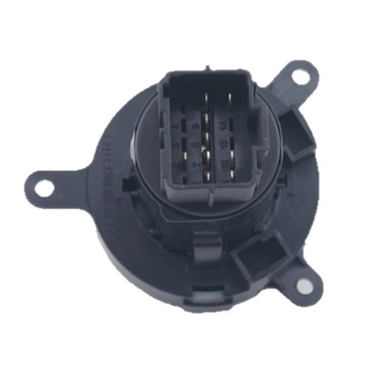 Headlight and fog light switch with exposed connector terminals and mounting feet