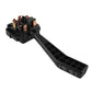 Turn signal switch assembly with black lever and terminal block, copper contacts