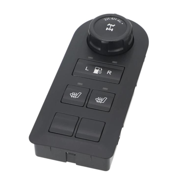 Black transfer case control switch panel with L/R and diff lock buttons