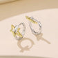 S925 Sterling Silver Needle Double-Sided Star-Patterned Copper Earrings, YIE425