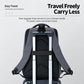 REMOID backpack rear with luggage strap for travel, adjustable back straps shown.