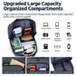 Gray laptop backpack with organized compartments and padded laptop sleeve