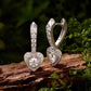 S925 Sterling Silver Heart-Shaped Moissanite Earrings, MSE153