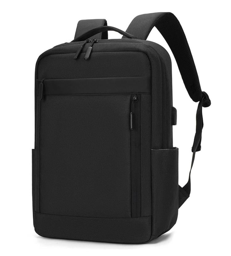REMOID water-resistant laptop backpack, black with front zipper pocket and carry handle
